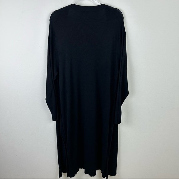 TOPSHOP Long sleeve side slits duster cardigan in black size: 10 - Picture 11 of 11